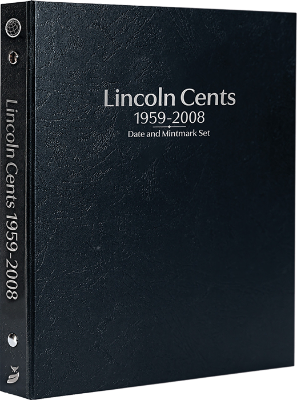 Lincoln Cents 1959-2008, Date & Mintmark Set P, D & S (Black)