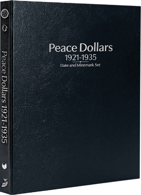 Peace Dollars 1921-1935, Date & Mintmark Set P, D & S (Black)