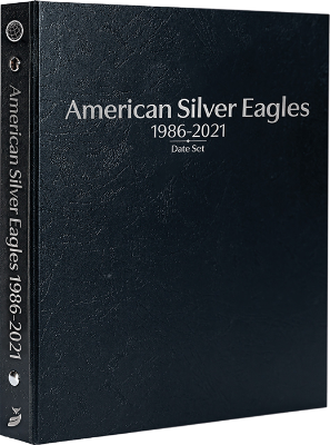 American Silver Eagles 1986-2021, Date Set P, S, & W (Black)