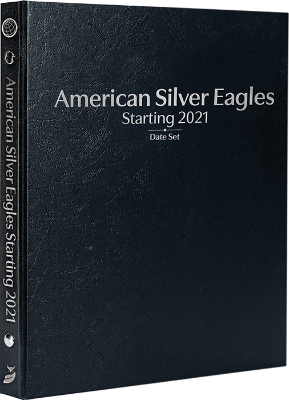 American Silver Eagles Starting 2021, Date Set P, S & W (Black)