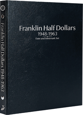 Franklin Half Dollars 1948-1963, Date & Mintmark Set P, D & S (Black)