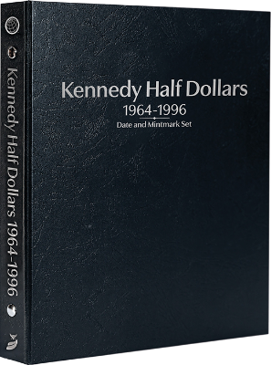 Kennedy Half Dollars 1964-1996, Date & Mintmark Set P, D & S (Black)