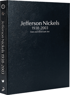 Jefferson Nickels 1938-2003, Date & Mintmark Set P, D & S (Black)