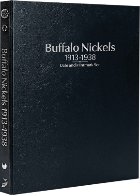 Buffalo Nickels 1913-1938, Date & Mintmark Set P, D & S (Black)