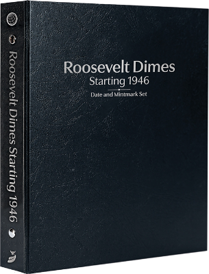Roosevelt Dimes Starting 1946, Date & Mintmark Set P, D & S (Black)