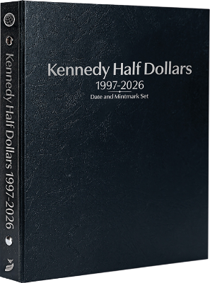 Kennedy Half Dollars 1997-2026, Date & Mintmark Set P, D & S (Black)