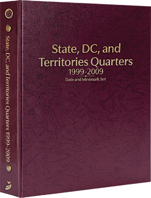 State, DC, and Territorial Quarters 1999-2009, Date & Mintmark Set P & D (Burgundy)