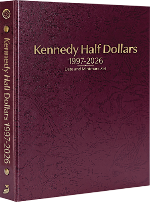 Kennedy Half Dollars 1997-2026, Date & Mintmark Set P, D & S (Burgundy)