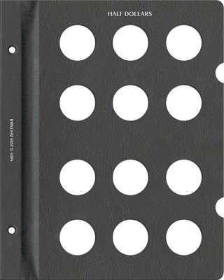 Blank Page, Half Dollar (Black)