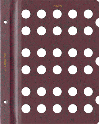 Blank Page, Dime (Burgundy)
