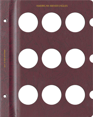 Blank Page, Silver Eagle (Burgundy)