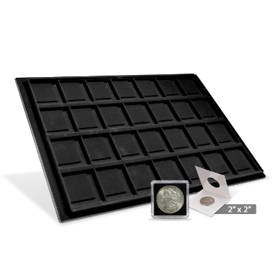 Horizontal 2x2 Display Tray (28 Slots) Black