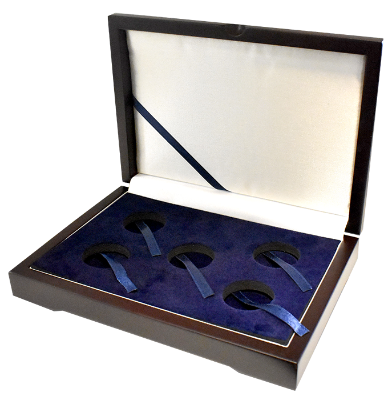 Guardhouse Wood Display Box - GH-W1300 - Holds 5 Small Guardhouse coin capsules
