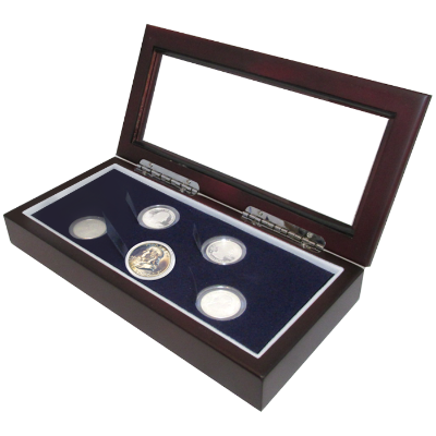 Guardhouse Glass-top Wood Display Box Proof or Mint Set GH-W1800: (4S,M)
