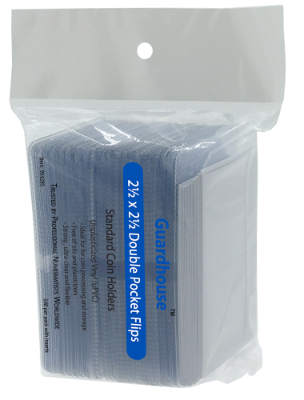 2.5x2.5 Coin Flip - Unplasticized 100 Pack with Inserts