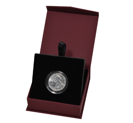 Folding Coin Capsule Box with Magnetic Lid and Stand Insert - Small Capsule