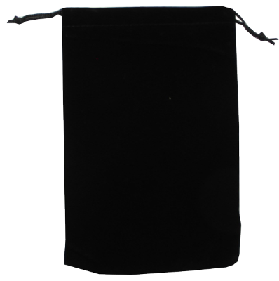 Velour Drawstring Pouch - 5x7.5 Black