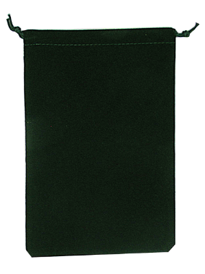 Velour Drawstring Pouch - 5x7.5 Green
