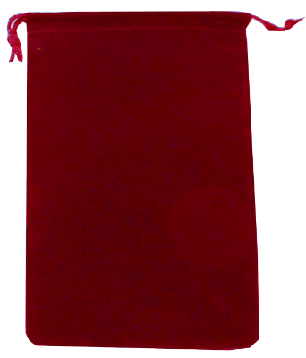 Velour Drawstring Pouch - 5x7.5 Red