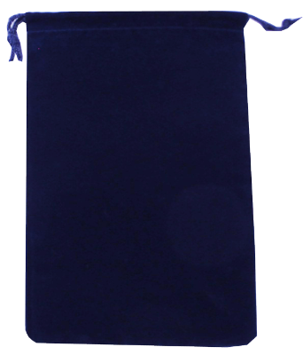 Velour Drawstring Pouch - 5x7.5 Navy Blue