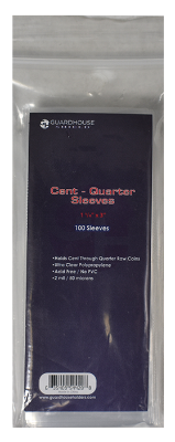 Cent through Quarter Protective Coin Sleeves