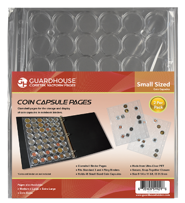 Coin Capsule Page - Small (PET Vac Form)