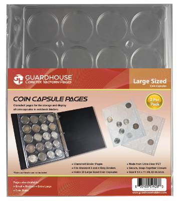 Coin Capsule Page - Large (PET Vac Form)