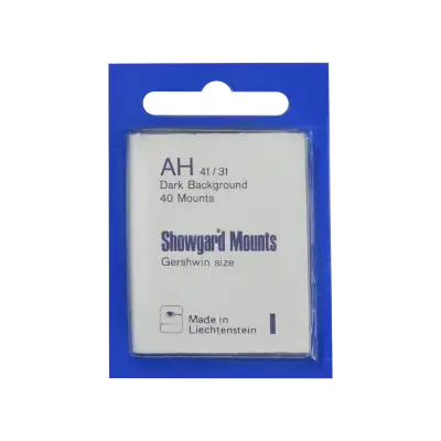 52x36mm Showgard Mounts - Pre-cut Singles (Black)