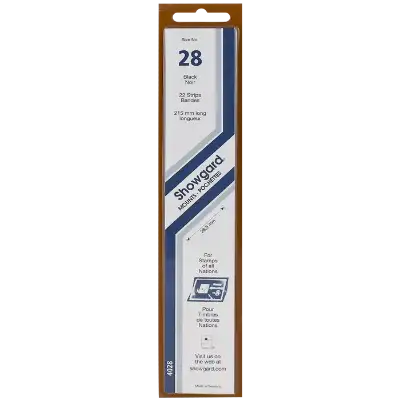 Showgard Mounts - 215mm Strips (Black) - 28x215mm