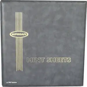 Deluxe Mint Sheet Binder Only (Grey)