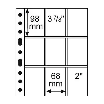 9 Pocket Grande Pages for Sportcards, Clear