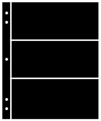 Supersafe Stocksheets 3 Rows 82mm, Black