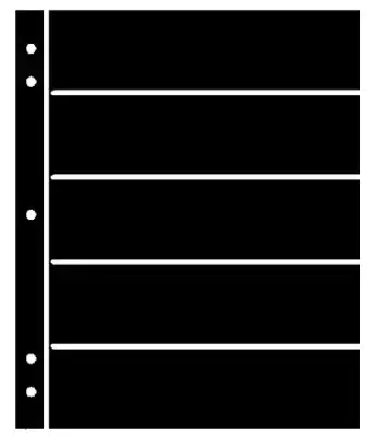 Supersafe Stocksheets 5 Rows 46mm, Black