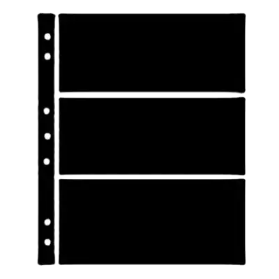 Hagner Stock Sheets 3 Row Black One Sided