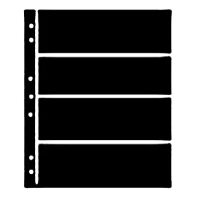 Hagner Stock Sheets 4 Row Black One Sided