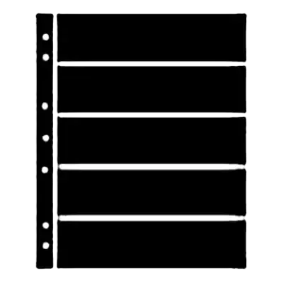 Hagner Stock Sheets 5 Row Black One Sided