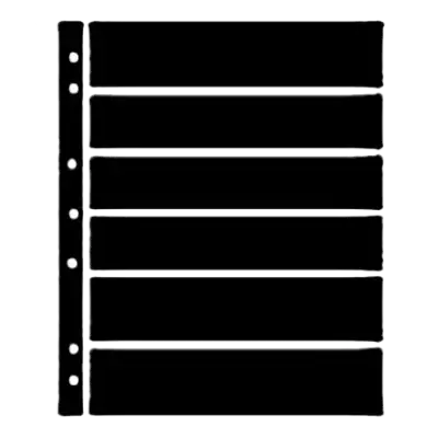 Hagner Stock Sheets 6 Row Black One Sided