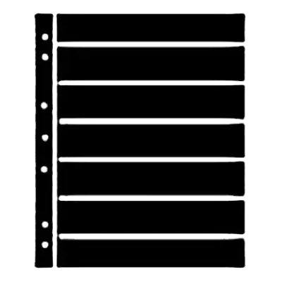 Hagner Stock Sheets 7 Row Black One Sided