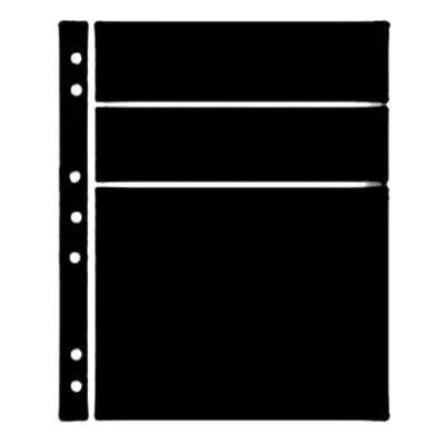 Hagner Stock Sheets 3 DIFF Row Black One Sided