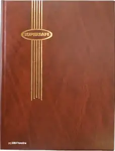 Supersafe Stockbook - 32 Black Pages (Brown)