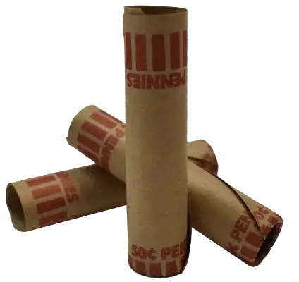 Preformed Tube Coin Wrappers - Cent
