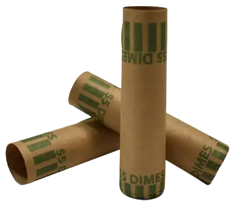 Preformed Tube Coin Wrappers - Dime
