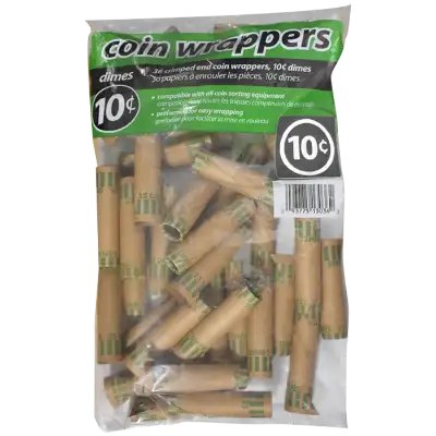 36 Dime Preformed Coin Wrappers