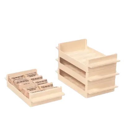 Half Dollar Interlocking Coin Roll Trays