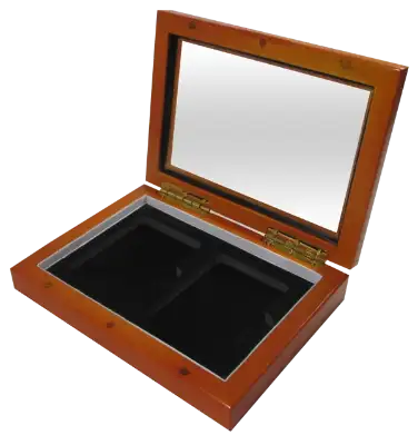 Wood Glass-Top Display Slab Box - 2 Slab Universal