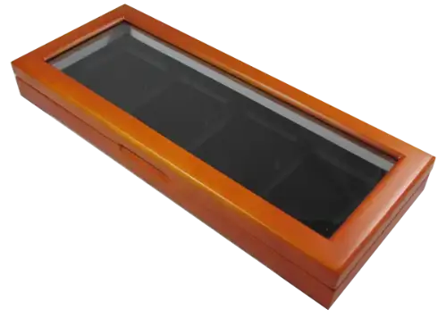 Wood Glass-Top Display Slab Box - 4 Slab Universal