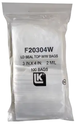 Zip Lock Bag - Write On - 2x3 (2 Mil)