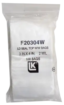 Zip Lock Bag - Write On - 3x4 (2 Mil)