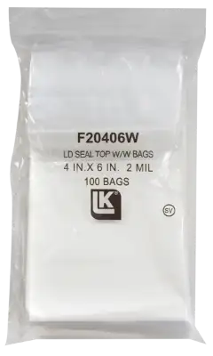 Zip Lock Bag - Write On - 4x6 (2 Mil)