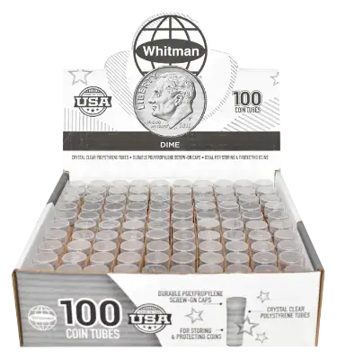 Round Coin Tube-Dime, 100/box